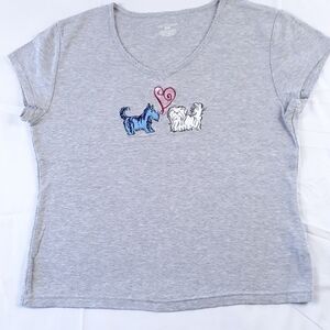 Delicates Embroidered T-Shirt Size Medium